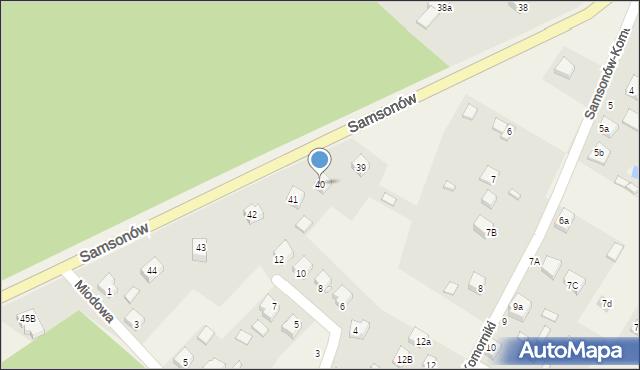 Samsonów, Samsonów, 40, mapa Samsonów