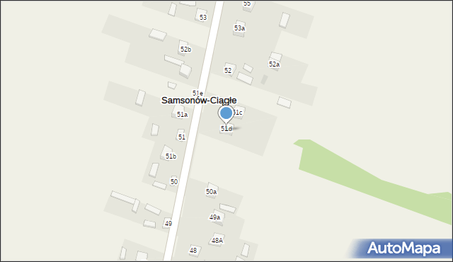 Samsonów-Ciągłe, Samsonów-Ciągłe, 51f, mapa Samsonów-Ciągłe