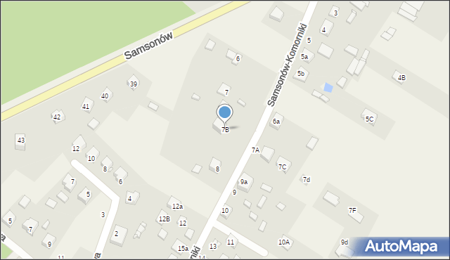 Samsonów-Komorniki, Samsonów-Komorniki, 7B, mapa Samsonów-Komorniki