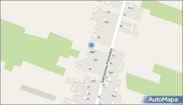 Samsonów-Piechotne, Samsonów-Piechotne, 56B, mapa Samsonów-Piechotne