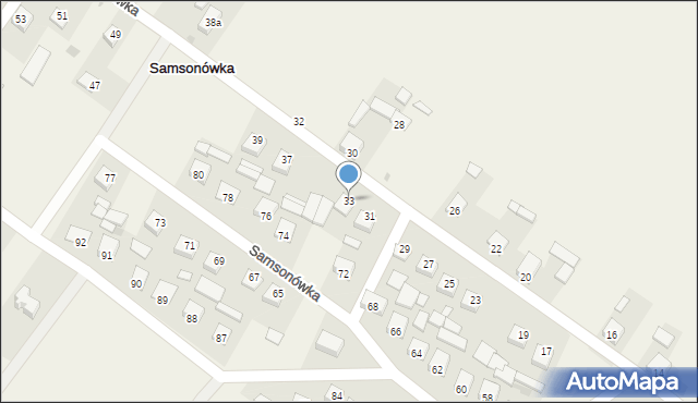 Samsonówka, Samsonówka, 33, mapa Samsonówka