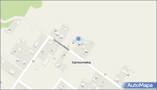 Samsonówka, Samsonówka, 38, mapa Samsonówka