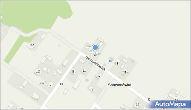 Samsonówka, Samsonówka, 42, mapa Samsonówka