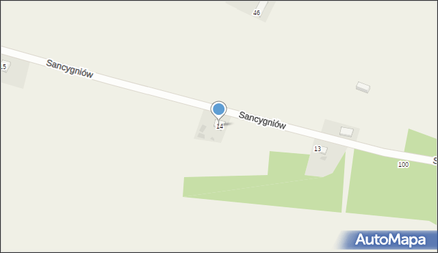 Sancygniów, Sancygniów, 14, mapa Sancygniów