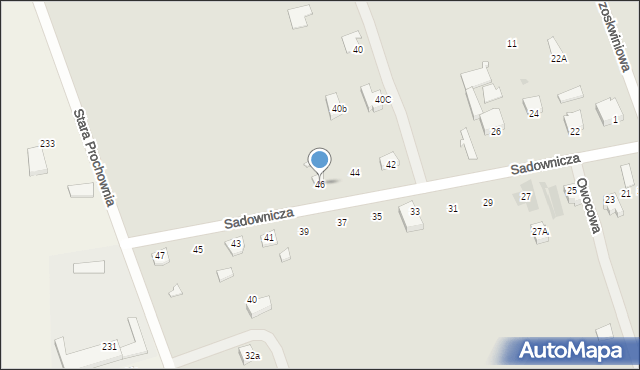 Sandomierz, Sadownicza, 46, mapa Sandomierza