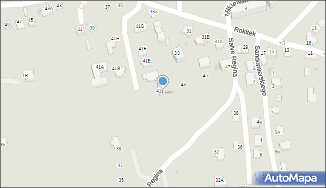 Sandomierz, Salve Regina, 41, mapa Sandomierza