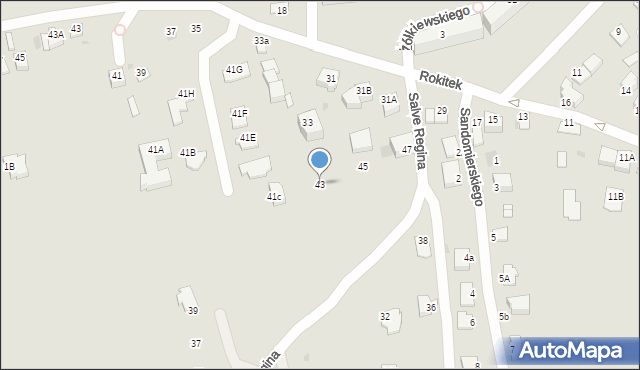 Sandomierz, Salve Regina, 43, mapa Sandomierza