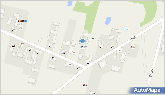 Sanie, Sanie, 20a, mapa Sanie