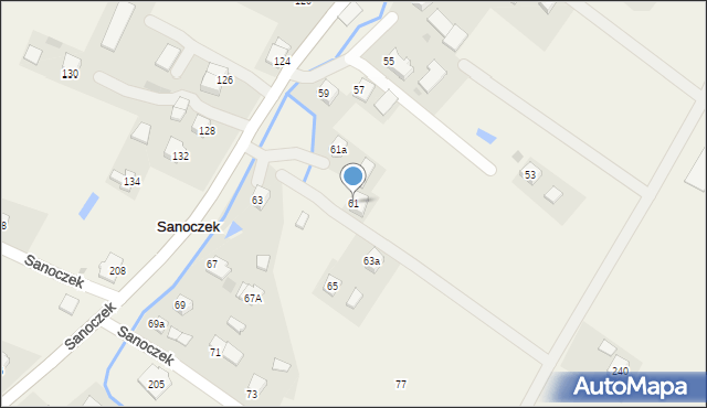 Sanoczek, Sanoczek, 61, mapa Sanoczek