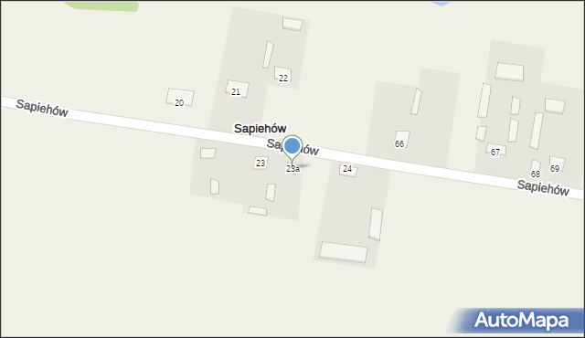 Sapiehów, Sapiehów, 23a, mapa Sapiehów