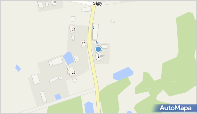 Sąpy, Sąpy, 4, mapa Sąpy