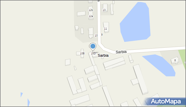 Sarbia, Sarbia, 10D, mapa Sarbia