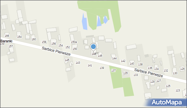 Sarbice Pierwsze, Sarbice Pierwsze, 148, mapa Sarbice Pierwsze
