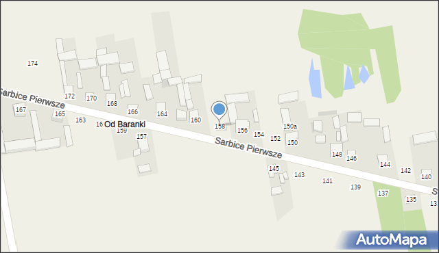 Sarbice Pierwsze, Sarbice Pierwsze, 158, mapa Sarbice Pierwsze