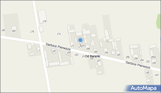 Sarbice Pierwsze, Sarbice Pierwsze, 170, mapa Sarbice Pierwsze