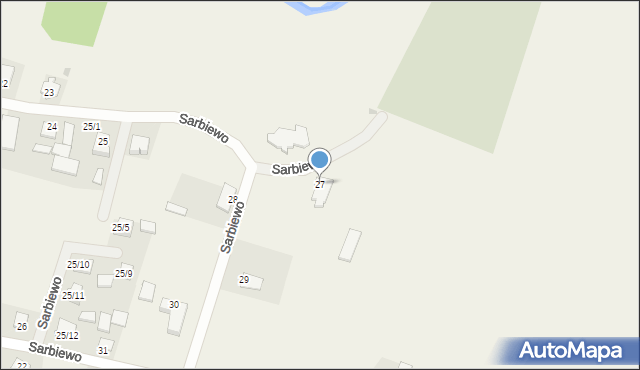 Sarbiewo, Sarbiewo, 27, mapa Sarbiewo