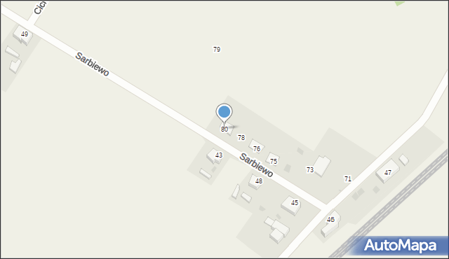 Sarbiewo, Sarbiewo, 80, mapa Sarbiewo
