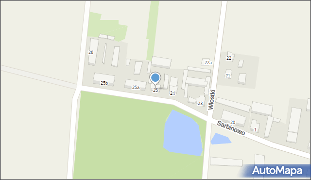 Sarbinowo, Sarbinowo, 25, mapa Sarbinowo