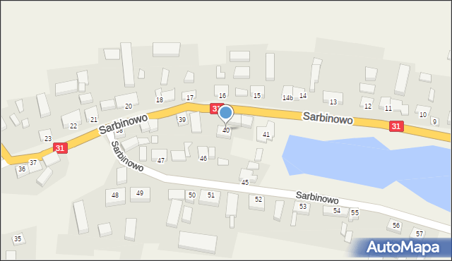 Sarbinowo, Sarbinowo, 40, mapa Sarbinowo