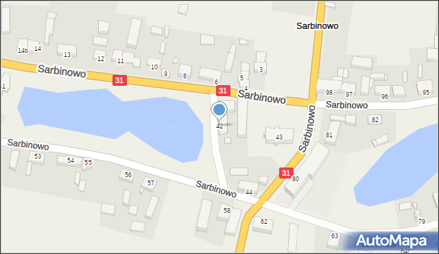 Sarbinowo, Sarbinowo, 42, mapa Sarbinowo