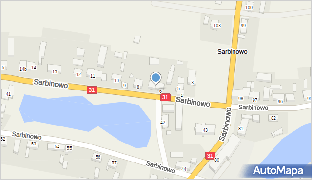 Sarbinowo, Sarbinowo, 7, mapa Sarbinowo