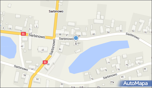 Sarbinowo, Sarbinowo, 82, mapa Sarbinowo