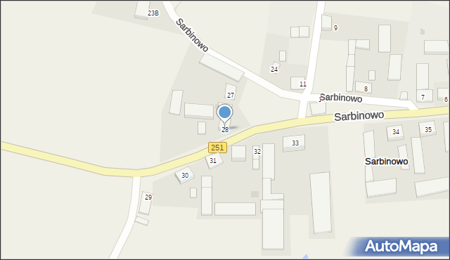 Sarbinowo, Sarbinowo, 28, mapa Sarbinowo