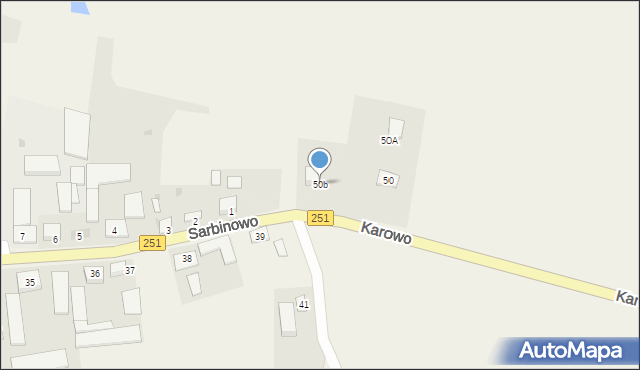 Sarbinowo, Sarbinowo, 50b, mapa Sarbinowo