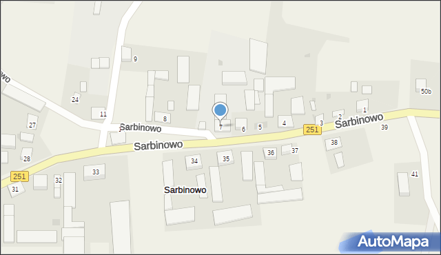 Sarbinowo, Sarbinowo, 7, mapa Sarbinowo