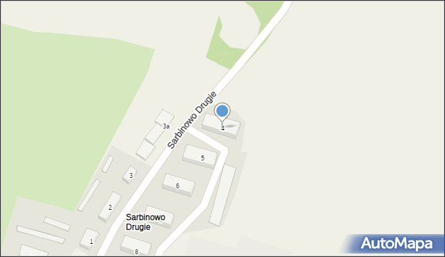 Sarbinowo Drugie, Sarbinowo Drugie, 4, mapa Sarbinowo Drugie