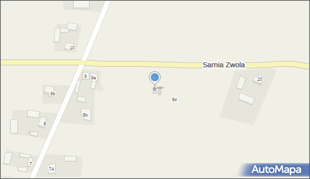 Sarnia Zwola, Sarnia Zwola, 9c, mapa Sarnia Zwola