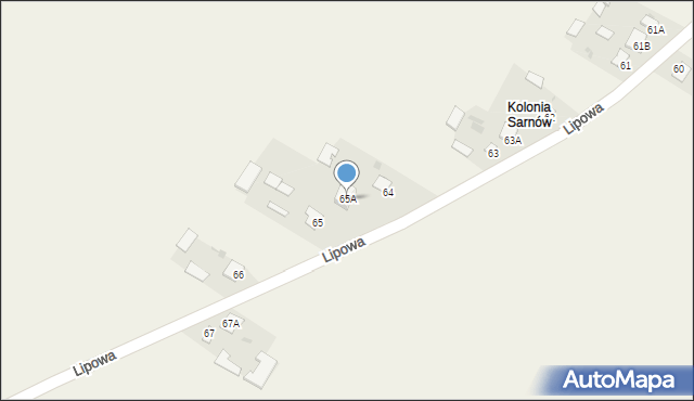 Sarnów, Sarnów, 65A, mapa Sarnów