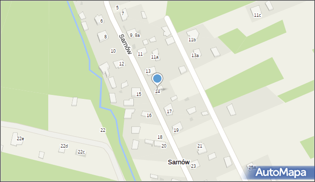 Sarnów, Sarnów, 14, mapa Sarnów