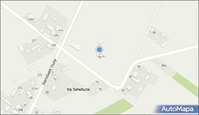 Sarnówek Duży, Sarnówek Duży, 74, mapa Sarnówek Duży