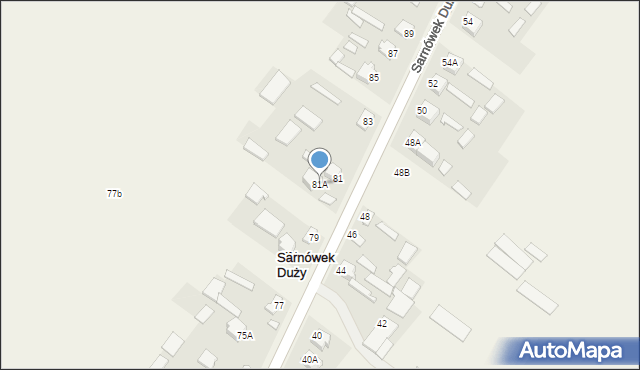 Sarnówek Duży, Sarnówek Duży, 81A, mapa Sarnówek Duży
