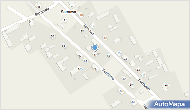 Sarnowo, Sarnowo, 61, mapa Sarnowo