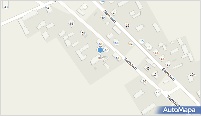 Sarnowo, Sarnowo, 62A, mapa Sarnowo