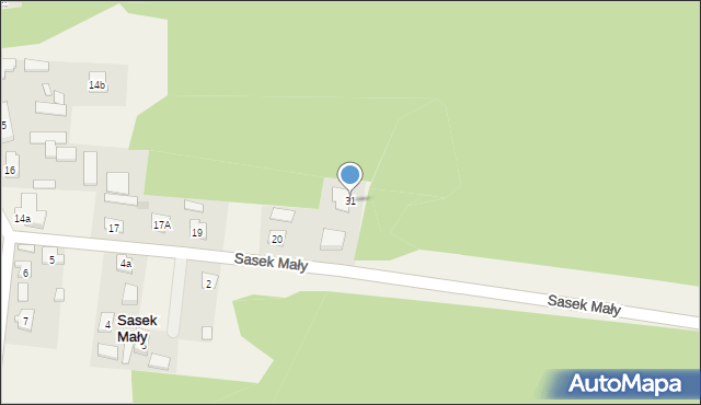 Sasek Mały, Sasek Mały, 31, mapa Sasek Mały