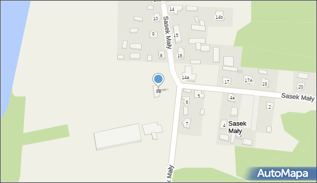 Sasek Mały, Sasek Mały, 8B, mapa Sasek Mały