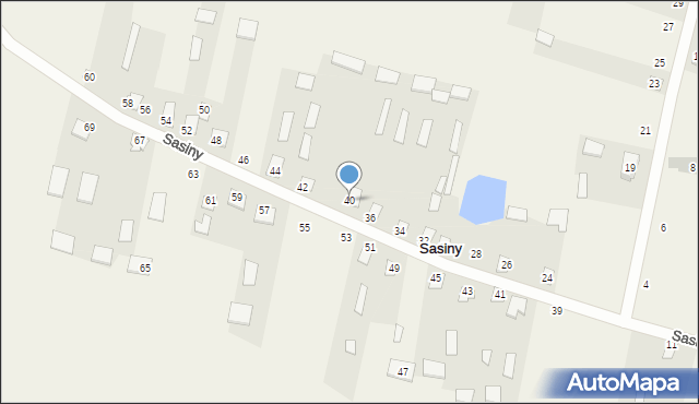 Sasiny, Sasiny, 40, mapa Sasiny