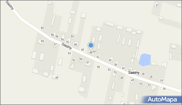 Sasiny, Sasiny, 44, mapa Sasiny