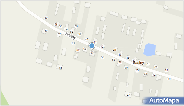 Sasiny, Sasiny, 57, mapa Sasiny