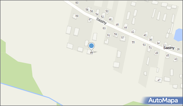 Sasiny, Sasiny, 65, mapa Sasiny