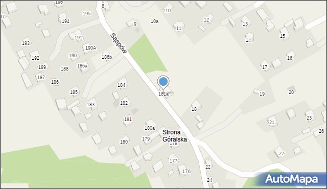 Sąspów, Sąspów, 181a, mapa Sąspów