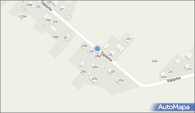 Sąspów, Sąspów, 206a, mapa Sąspów