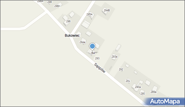 Sąspów, Sąspów, 294, mapa Sąspów