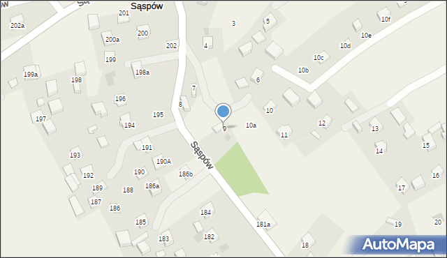 Sąspów, Sąspów, 9, mapa Sąspów
