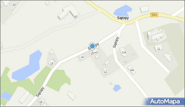 Sątopy, Sątopy, 13, mapa Sątopy