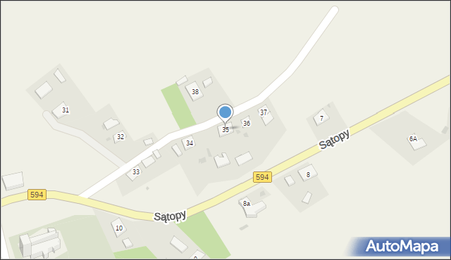 Sątopy, Sątopy, 35, mapa Sątopy