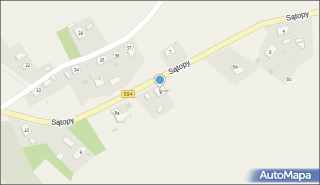 Sątopy, Sątopy, 8, mapa Sątopy